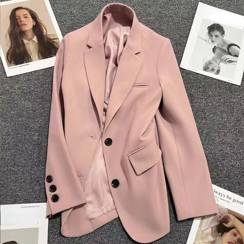 Костюм Пальто Женский Тонкий Корейский Версия Британский Стиль Свободный Весна Осень Новый Дизайн