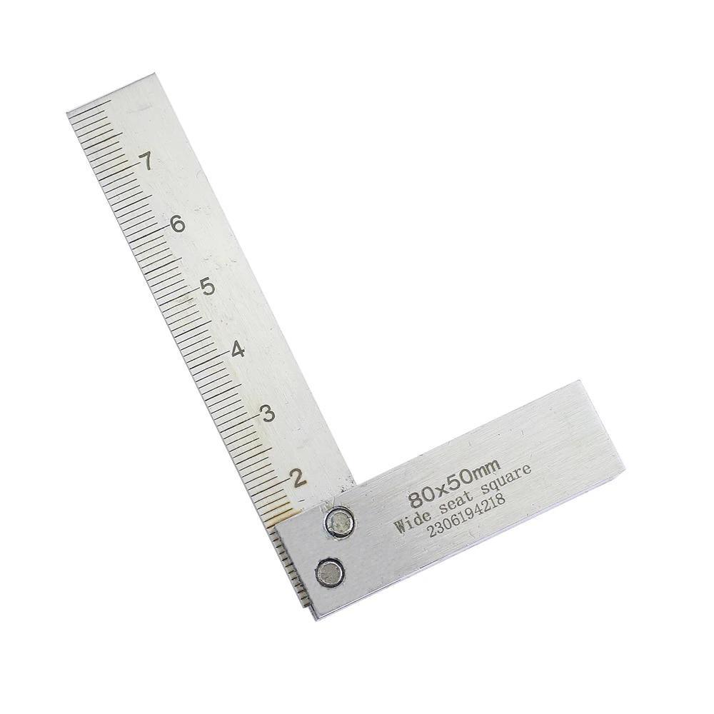 63x40mm 160x100mm Machinist Square 90 Degree Right Angle Engineer Set Precision Ground Steel Hardened Angle Ruler Square Ruler