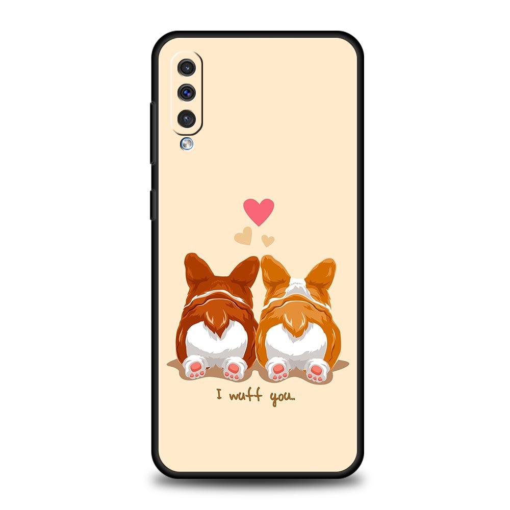 Cute Corgi Dog Phone Case for Samsung Galaxy A56 A36 A26 A16 A34 A24 A42 A22 A20 A12 A40 A30 A10 5G Soft TPU Cover Shell Fundas