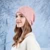 Женская осенне-зимняя новая вязаная шапка с ворсом, теплая защита ушей, ветрозащитная повседневная кепка для поездок на работу