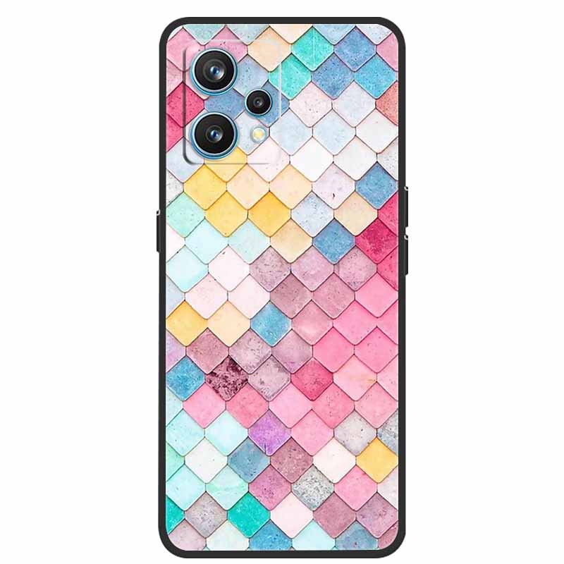 Чехол для Realme 9 RMX3521 Ударопрочный Мягкий силикон ТПУ Задняя крышка Для телефона Realme9 4G Чехлы Realme 9 6,4 дюйма Милый мультяшный чехол-сумка