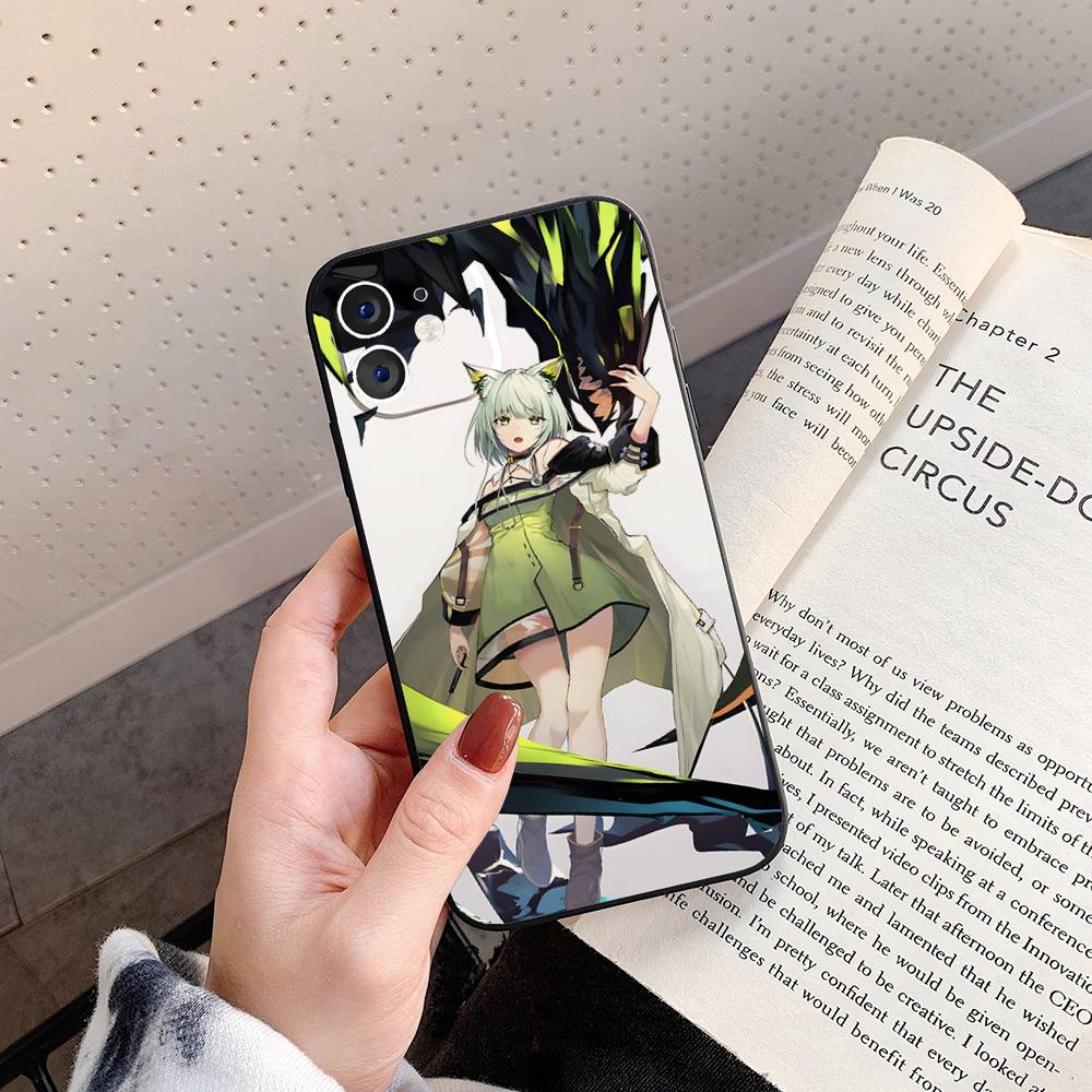 Kal'tsit Анимированный Игровой A-Arknights Чехол для Телефона Для IPhone 17 Air 16 15 14 13 Pro Max 11 12 Черный Силиконовый Чехол