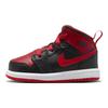 Детские кроссовки Air Jordan 1 Mid TD Alternate Bred Черный Белый Огненно-красный DQ8425-060