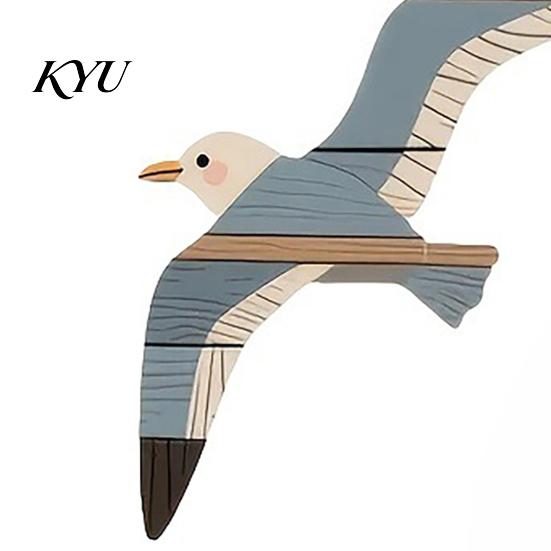 Seaside Villa Patio Decor 3/4Pcs Seagull Wall Decor, Nautical Coastal Theme Art, 3D Wooden Accents Adhesive Sculpture for Home Bedroom Living Room Art