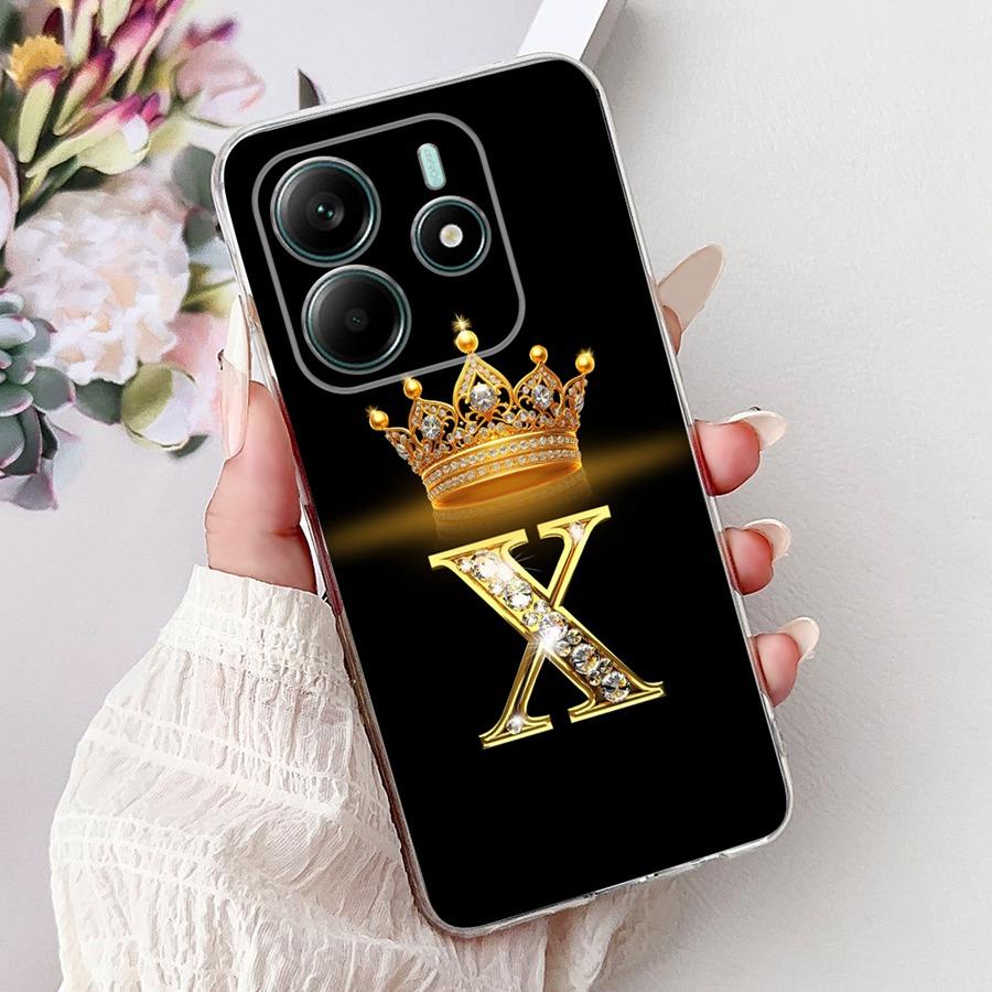 Новый чехол с буквенным принтом для Xiaomi Redmi Note 14 Pro 5G Мягкий силиконовый чехол Fundas Мягкий силиконовый корпус для Redmi Note14 5G 14Pro Capa