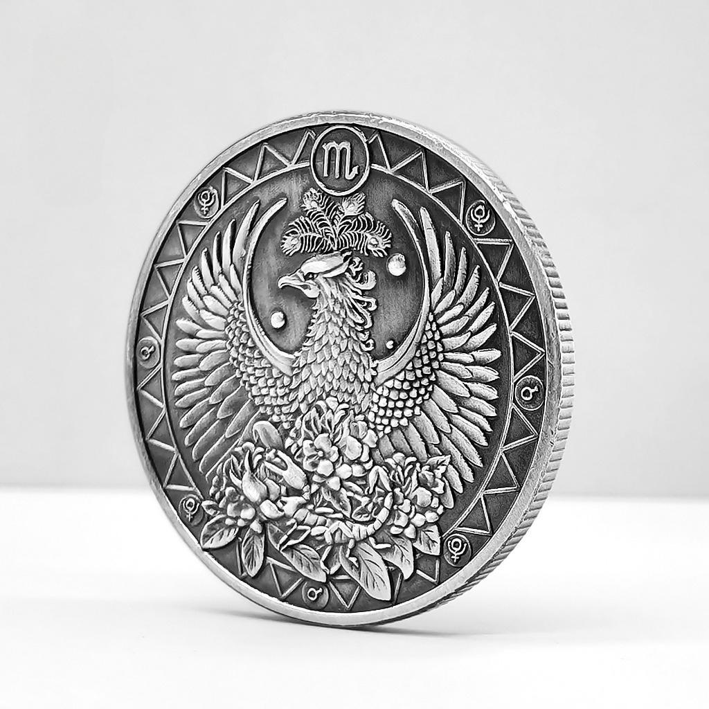 Серебряные монеты со знаками зодиака, Двенадцать знаков зодиака, Креативные монеты, Козерог, Лев, Дева, Металлические подарки