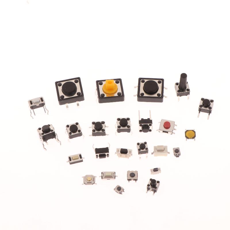 125Pcs Smd Dip 2*4 3*6 4*4 6*6 12*12 Reset Mini Leaf Switches For Arduin 25 Types Micro Tact Push Button Switch Assorted Kit