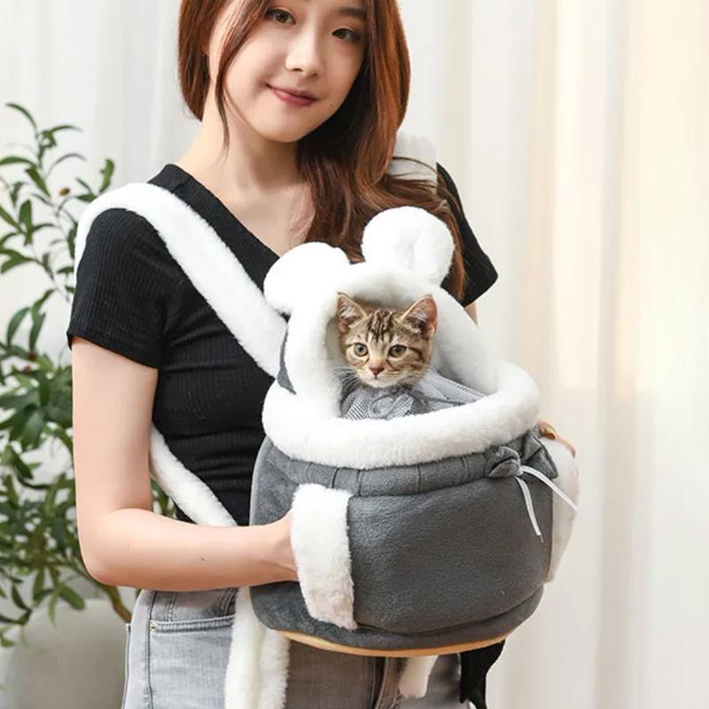 Уличный Дорожный Рюкзак-Переноска для Кошек 2-в-1, Гнездо для Котенка, Чихуахуа, Йоркширский Щенок, Зимние Теплые Сумки для Переноски, Товары для Питомцев