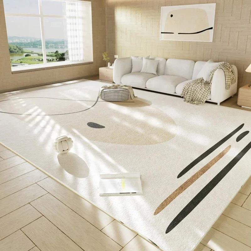 Japanese Simple Carpets for Living Room Home Washable non-slip Mat Cream Style Bedroom Decor Luxury Rug Fluffy Soft Plush Carpet