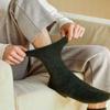 Solid Color Thick Fashion Trendy Middle Tube Hosiery Mink Velvet Man Socks Korean Style Socks