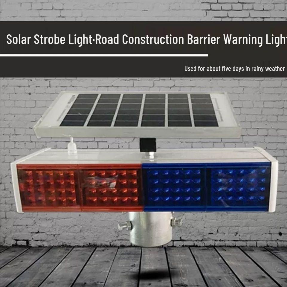 Красный Синий Светодиодный Солнечный Стробоскоп Предупреждающий Фонарь для Строительства - Бесплатная Доставка