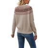 Women's Autumn and Winter Knitted Loose Pullover Casual Color Matching Sweater