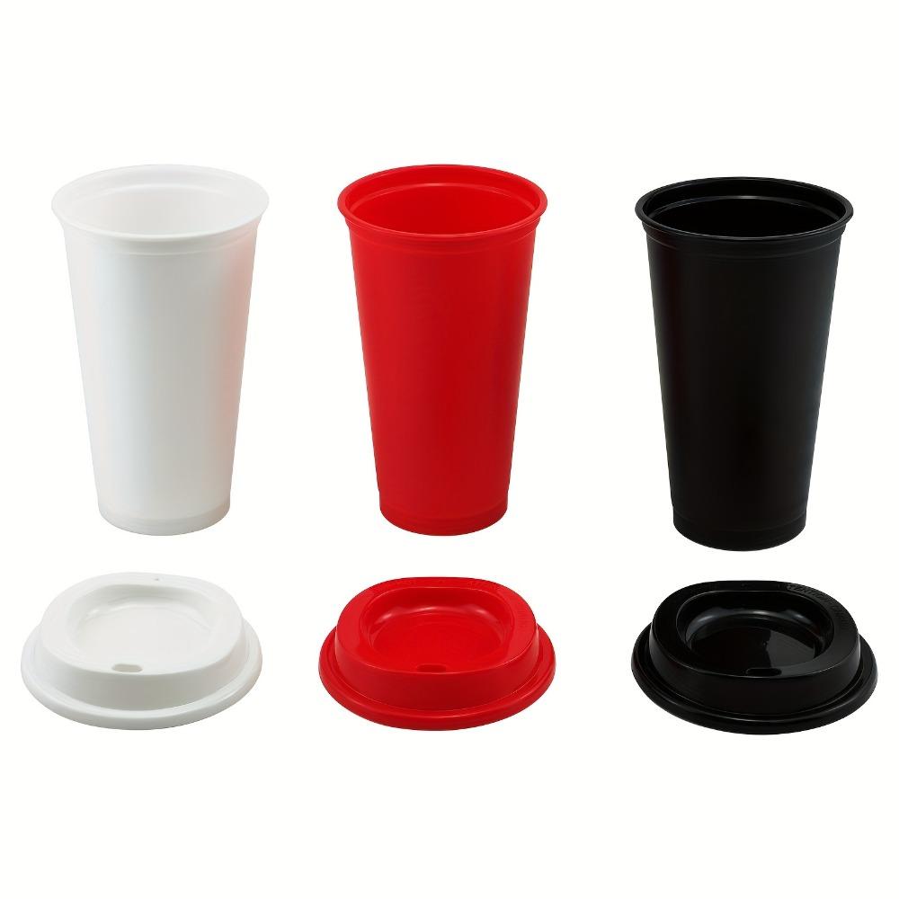 5pcs PP Coffee Mug 16 Oz Milktea Cup Household Hot Drink Cup  Takeout