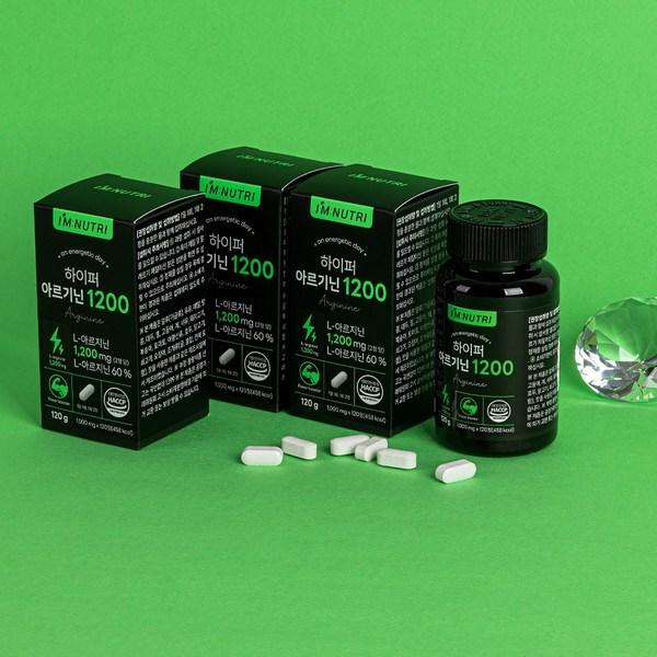 I'm Nutri Hyper Arginine 1200 желатинизированная черная мака, сертифицирована HACCP Министерством пищевой и лекарственной безопасности, 1 единица, 120 таблеток, корейское здоровое питание