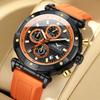 Luxury Sports Quartz Watches Silicone Strap Multifunctional Dial Military Watch Luminous Timing Waterproof Men's Clock