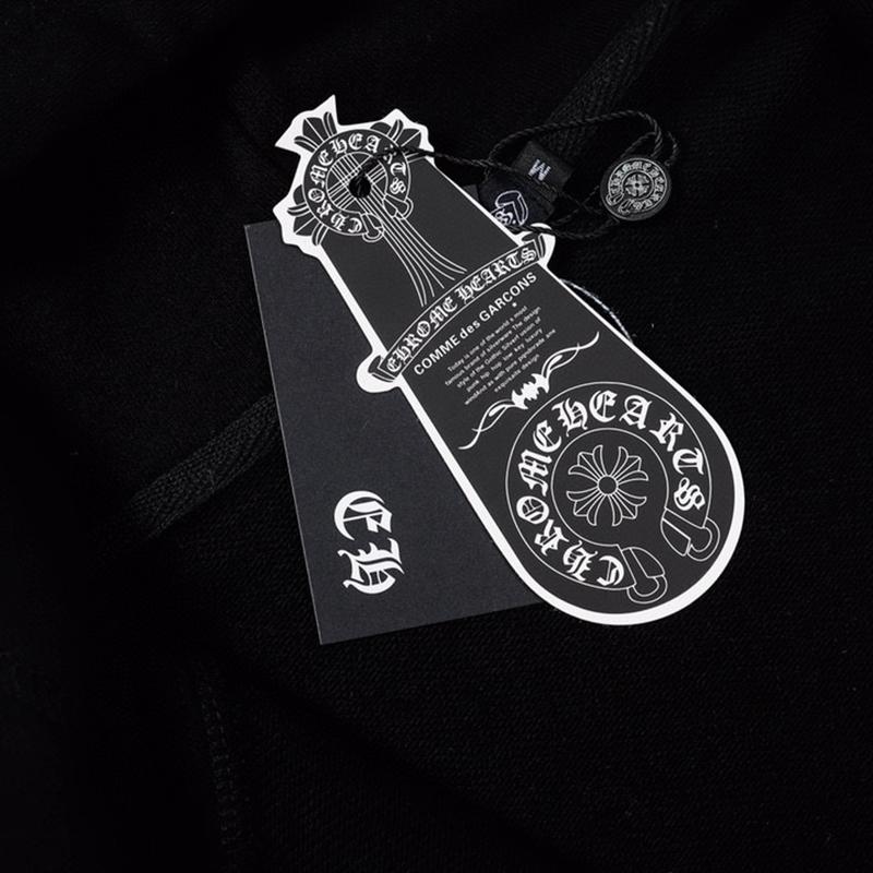 834 CHROME HEARTS Осень-Зима Новая Классический Стиль Большой Размер Толстовка с Капюшоном на Молнии с Логотипом, Подходит для Ношения Парами