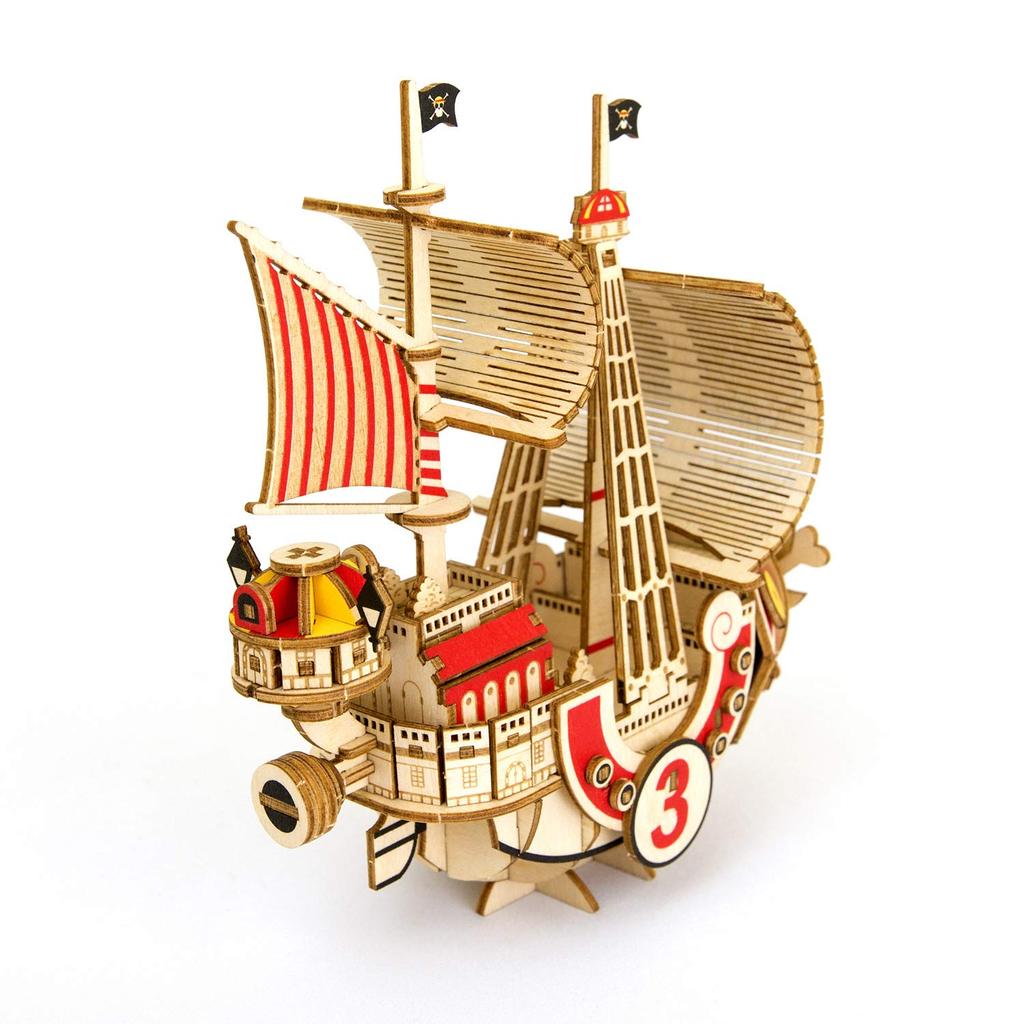 One Piece Thousand Sunny Wooden 3D 3D Puzzle DIY Craft Kit That Can Be Enjoyed by Everyone from Elementary School Students To Adults Educational Toy