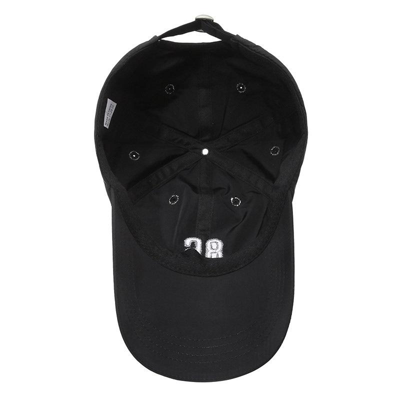 Summer Quick-Dry Breathable Mesh Embroidered Sun-Protective 6-Panel Adjustable Baseball Cap Visor Alphanumeric Text for Running