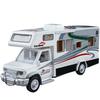 1/28 Diecast Luxury RV Recreational Vehicle Car Model Metal Camper Van Motorhome Touring Car Model Sound and Light Kids Toy Gift