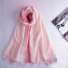 Elegant Celebrity Style Tie-dye Gradient Fringe Scarf Autumn and Winter Shawl Imitation Cashmere Warm Scarf Female