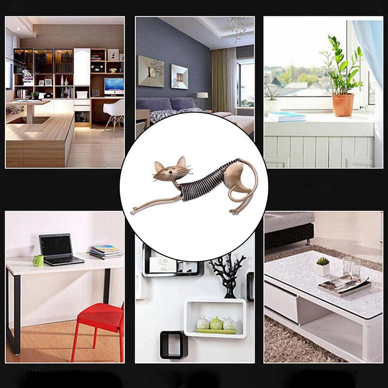 Кованый кот Кованая скульптура домашнего животного Металлическая скульптура кота Весенняя кошка Ручная работа Металлическая кошка Двор Искусство Железная статуя животного