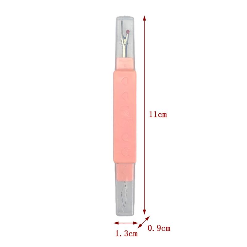 2 в 1 швейная игла, вспарыватель швов, швейный инструмент двойного назначения, портативный домашний нитеобрезатель, двойная головка с защитным чехлом