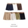 Kaslead Новое поступление Женская одежда Модный стиль Модный Универсальный Сочетающийся Пояс Шорты-бермуды 8649767