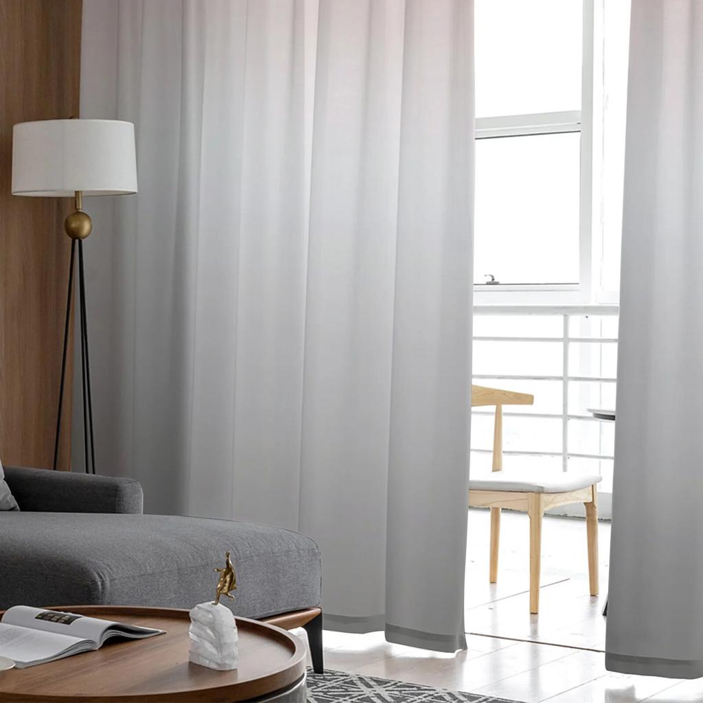 Розово-серые градиентные тюлевые шторы для гостиной, спальни, вуаль, украшение для дома, прозрачная занавеска для балконной двери
