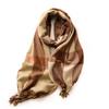 Scarf Women's Winter 2025 New Plaid Printing Tassel Imitation Cashmere Scarf Fashion Warm Shawl Scarf