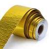 A Gold 2'' Thermal Exhaust Tape Air Intake Heat Insulation Shield Wrap Reflective Heat Barrier Self Adhesive Engine 2 Inch 5/10M
