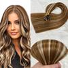 100 Percent Human Hair Flat Tip Extensions Straight Keratin Capsule Hairpieces