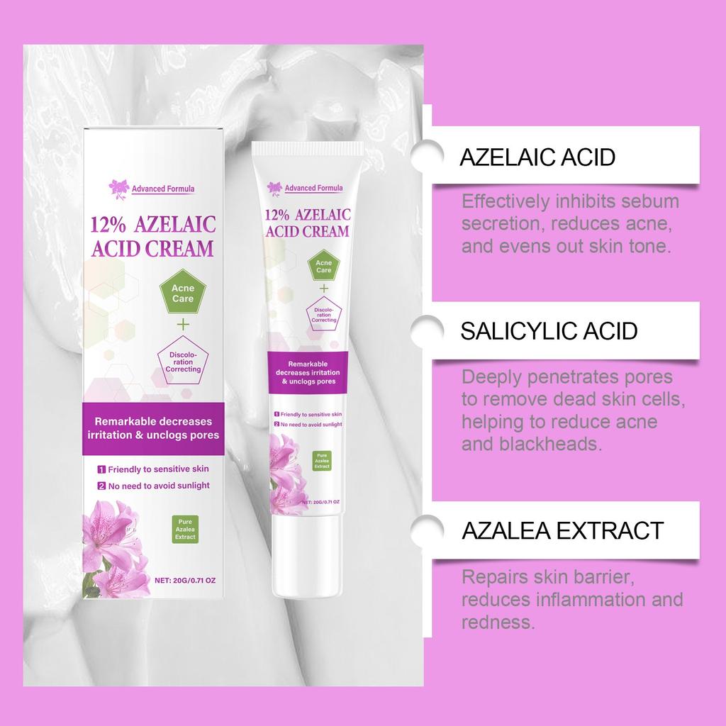 12% Azelaic Facial Serum Skin Hyaluronic And Niacinamide Soothing And Brightening The Skin Tone 20G