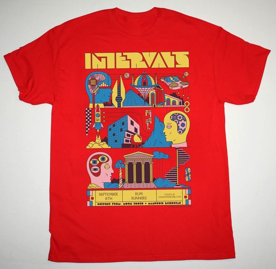 New Intervals Band London Music Hall Shirt Unisex Red S-5XL