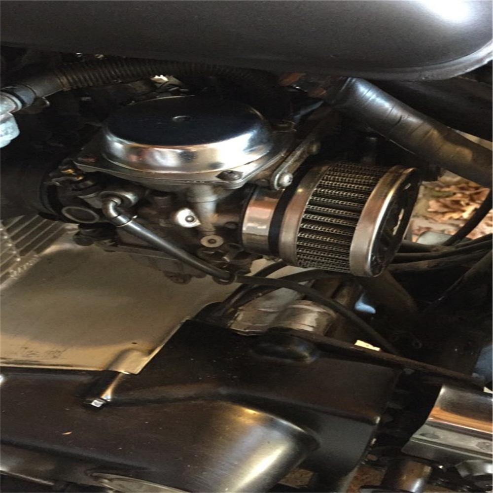 2x 42мм Очиститель воздушного фильтра из нержавеющей стали для мотоцикла, квадроцикла, скутера, универсальный