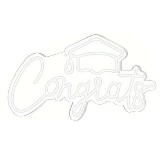 Светодиодная неоновая вывеска Congrat Grad, не мерцает, яркость регулируется, питание от USB, ночник Congrat Graduation Sign