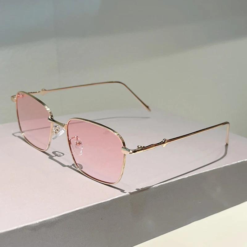 Винтажные квадратные солнцезащитные очки Мужские Ретро градиентные оттенки Женские Новые Модные Дизайнерские Роскошные брендовые Уличный декор Солнцезащитные очки