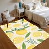 Lime Slice White Flower Area Rug Fresh Green Citrus Leaf Floral Print Non Slip Carpet Summer Kitchen Bedroom Home Decor