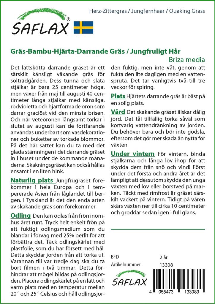 SAFLAX Трава трясущаяся - 75 семян - Бриза медиа