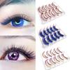 5 Pairs 3D False Eyelashes Realistic Comfortable To Wear Mini Fashionable Multicolor Makeup Extensions Eye Lashes for Ladies