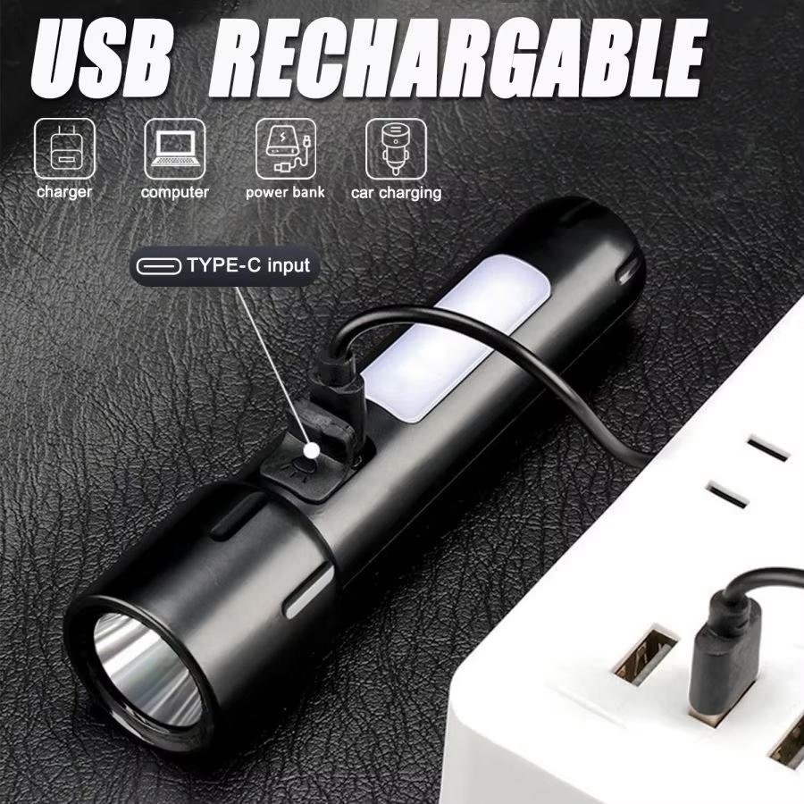 Мини-портативные светодиодные фонарики USB-перезаряжаемые EDC-фонари COB-прожектор Карманный рабочий свет Фонарь Наружный фонарь для рыбалки