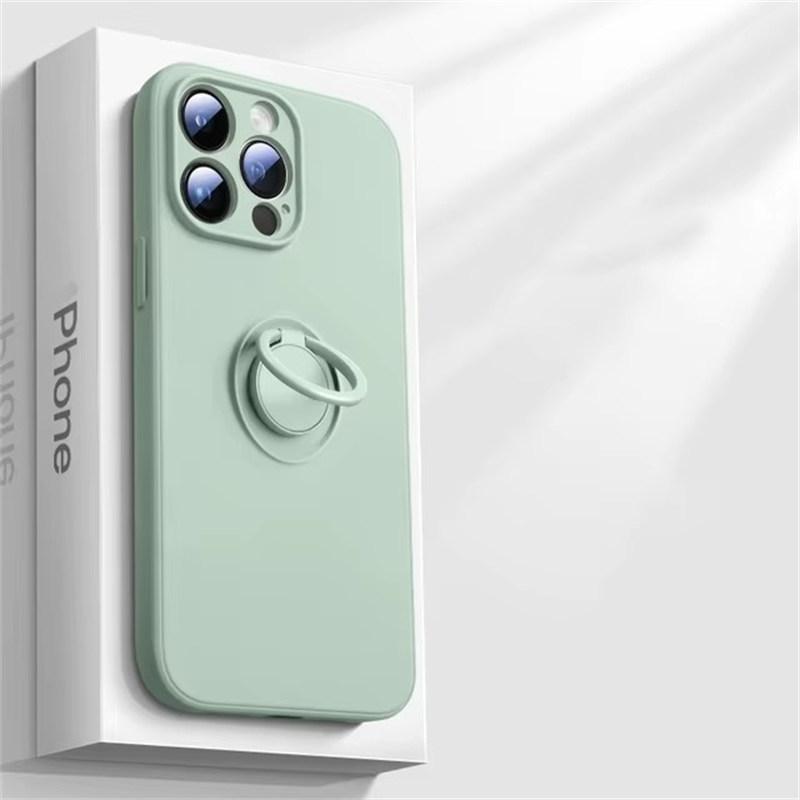 Роскошный чехол-держатель из жидкого силикона для iPhone 16 15 14 13 12 11 Pro Max Mini X XR XS Max 7 8 Plus SE 2020 2022