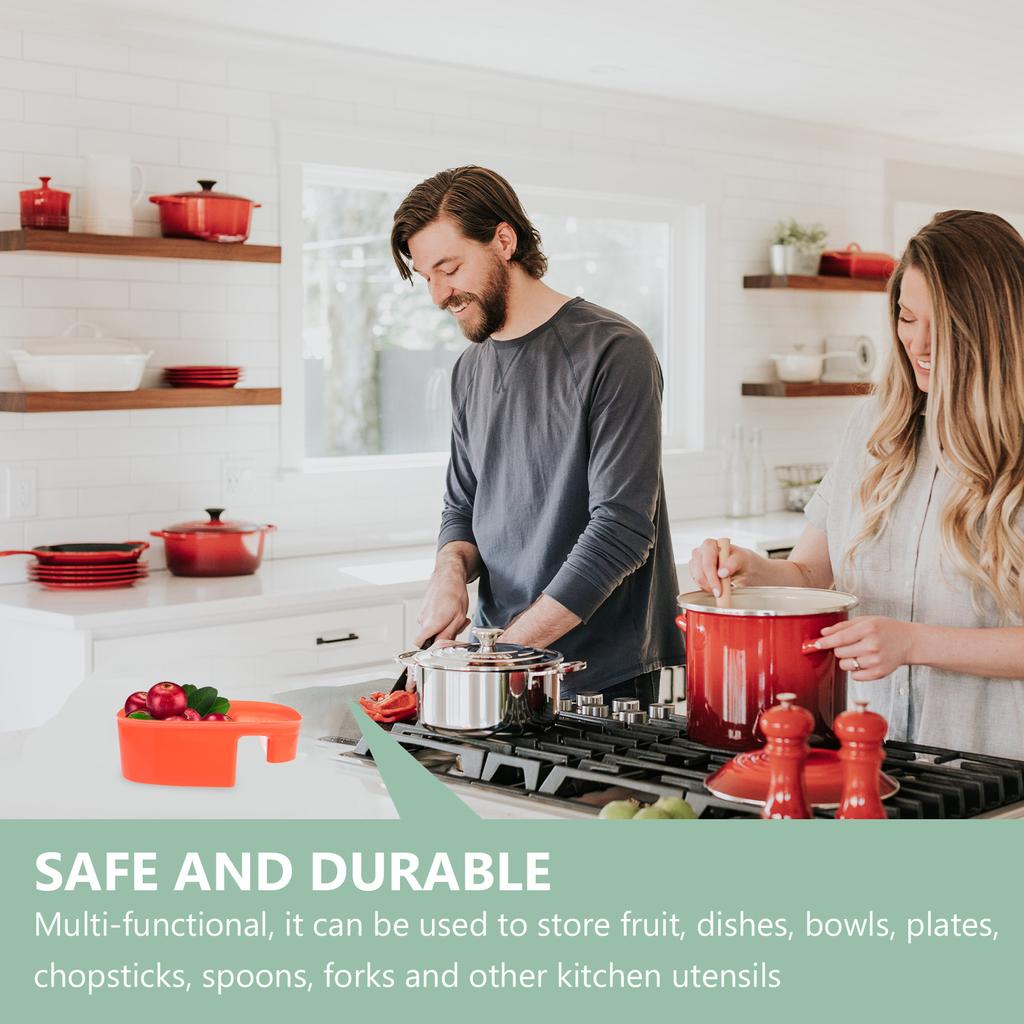 1Pcs Drain Basket Sink Colander Premium Plastic Saddle-Shaped Design for Kitchen Sink Strainer Storage Mesh Efficient Drying