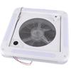 RV Roof Vent Fan 12V 360x360mm 10 Blades Dual Mode Air Inlet Outlet 4 LED Light for Camper Van Trailer RV Bathroom Roof Vent Fan