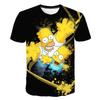 Летний тренд: Детская футболка The Simpsons с 3D-печатью, короткий рукав