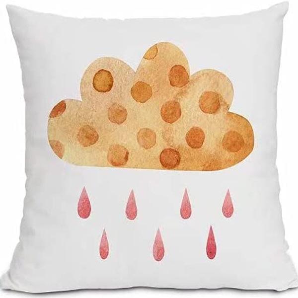 Modern Minimalist INS Rainbow Pillowcase Fresh Printed Linen Cushion Pillowcase Living Room Sofa