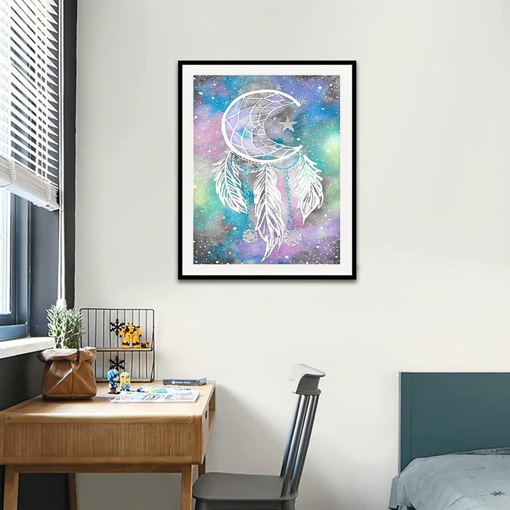 5D DIY Diamond Painting White Wind Chime Cross Stitch Kit Mosaic Diamond Embroidery Rose Full Round/Square Drill Home Decoration