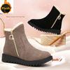Зимние сапоги женские модные зимние сапоги на молнии женские теплые плюшевые туфли на платформе нескользящие ботильоны женские новые сапоги на плоской подошве женские