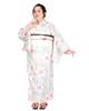 Kimono Hiroba Yu Plus Size Yukata Set Includes and Dressing Plus Size Yukata Set for Plus Size Floral Classic Women's (2L, 3L, 4L, 5L) - Yukata, Obi,