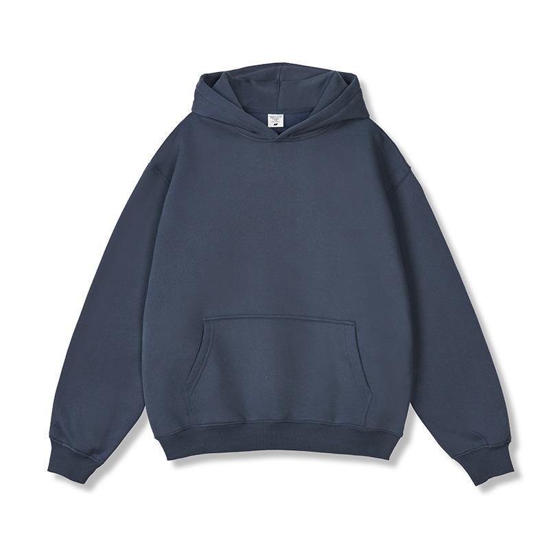 Men's Fleece Hoodie 350G Heavyweight Solid Color Oversized Pullover Fall Winter Streetwear