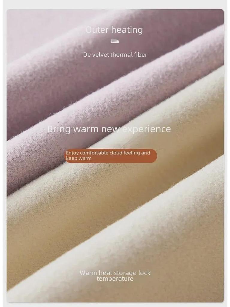 Женское немецкое бархатное бесшовное термобелье: Самонагревающаяся, теплая рубашка из плотного бархата с длинным рукавом для осени/зимы, большой размер.